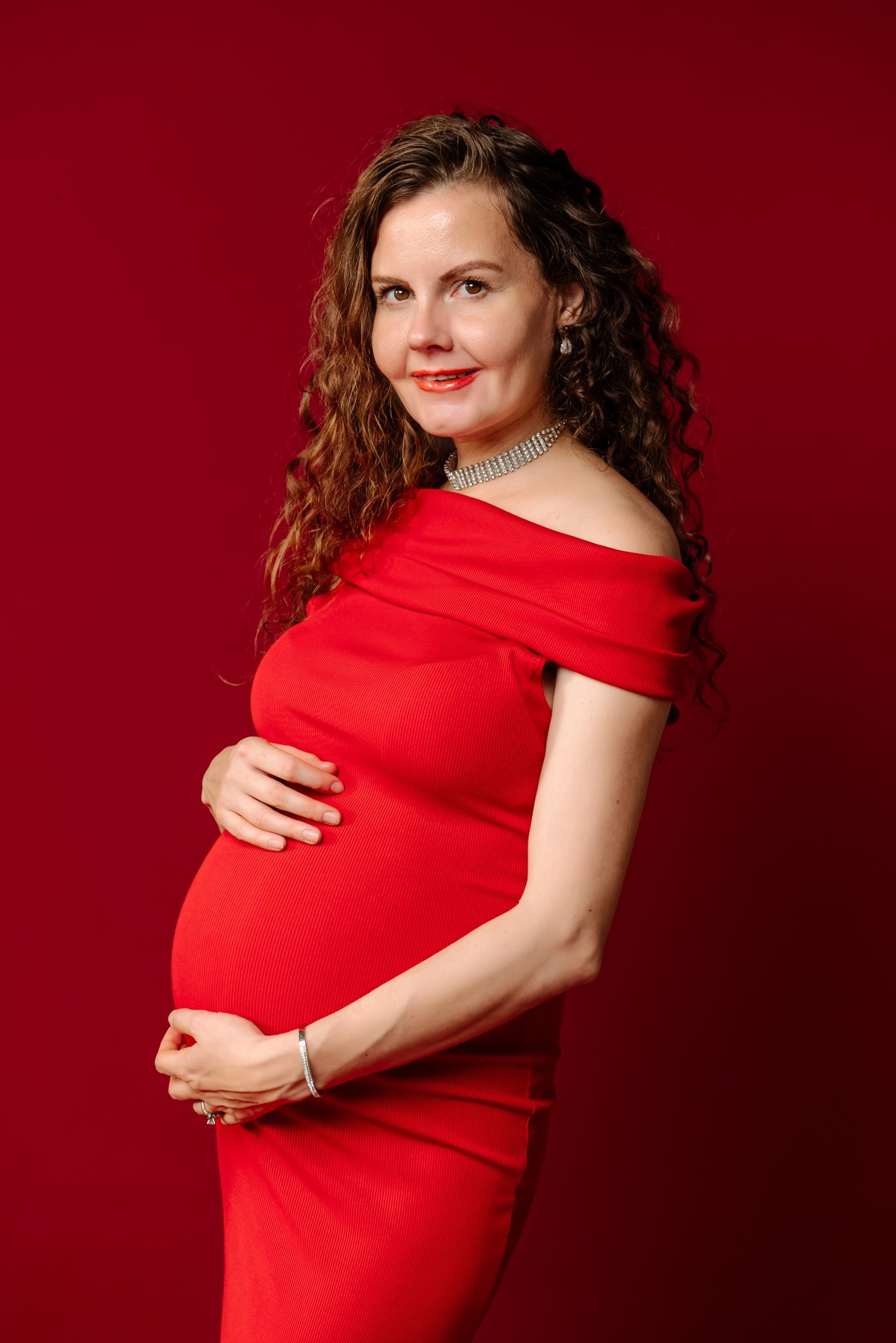 Беременность. В красном. Свадебный и сеейный фотограф в Санкт-Петербурге Елена Худякова