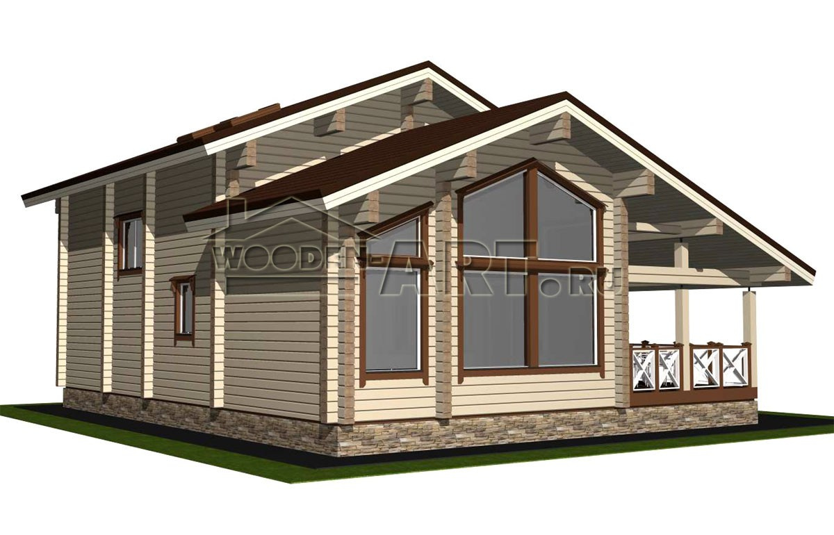 «Сосновый бор» 221 кв. м. Проекты деревянных домов. Архитектор Ольга Мальцева