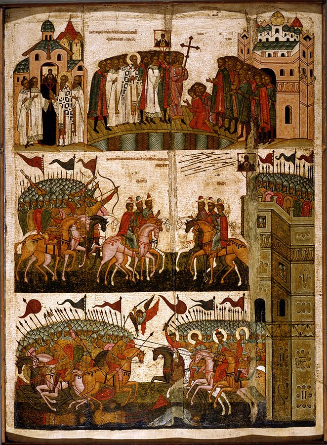 Битва новгородцев с суздальцами. Середина 15 века. Новгород