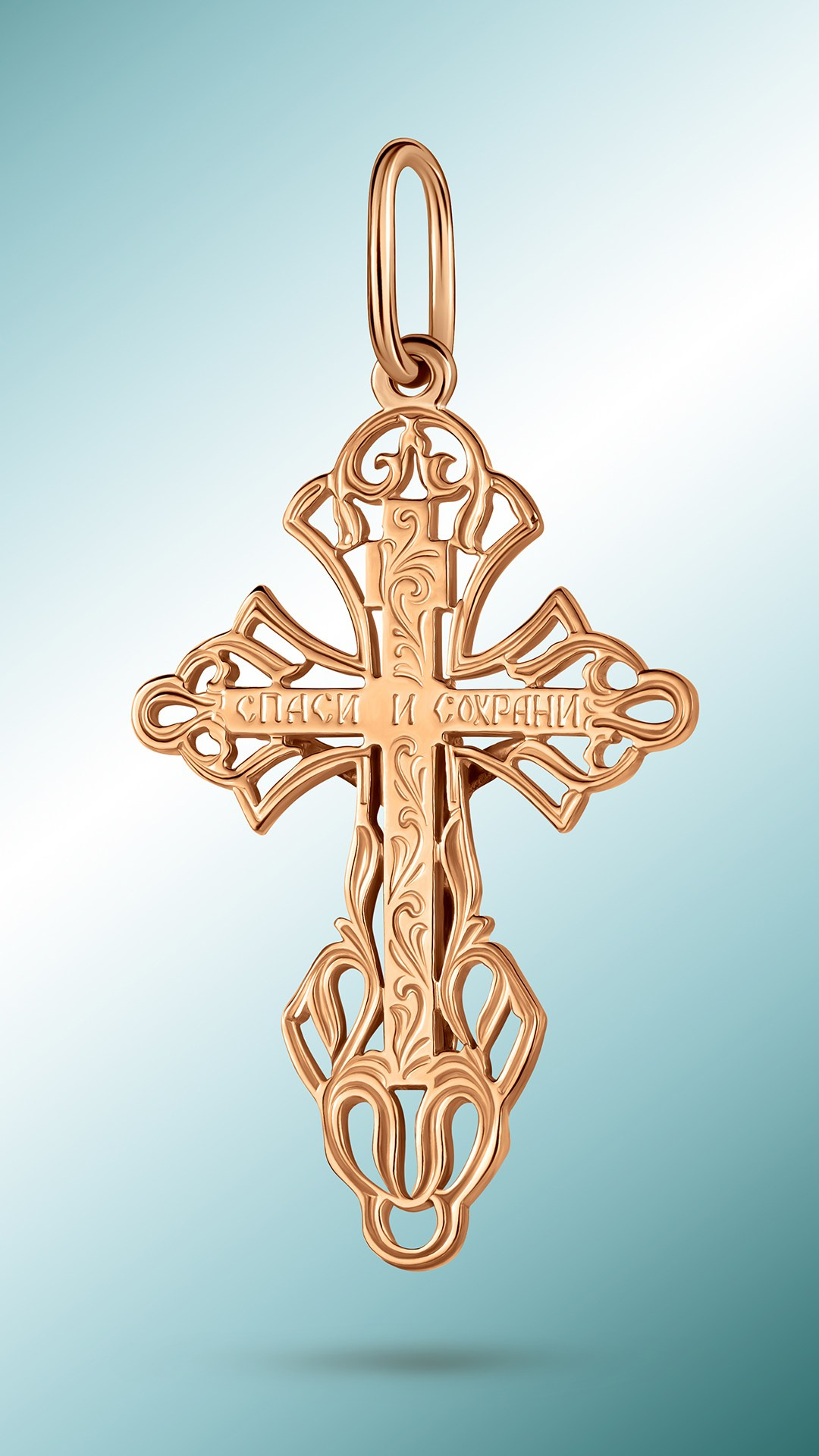 Фотосъемка ювелирных изделий, золотой крест 