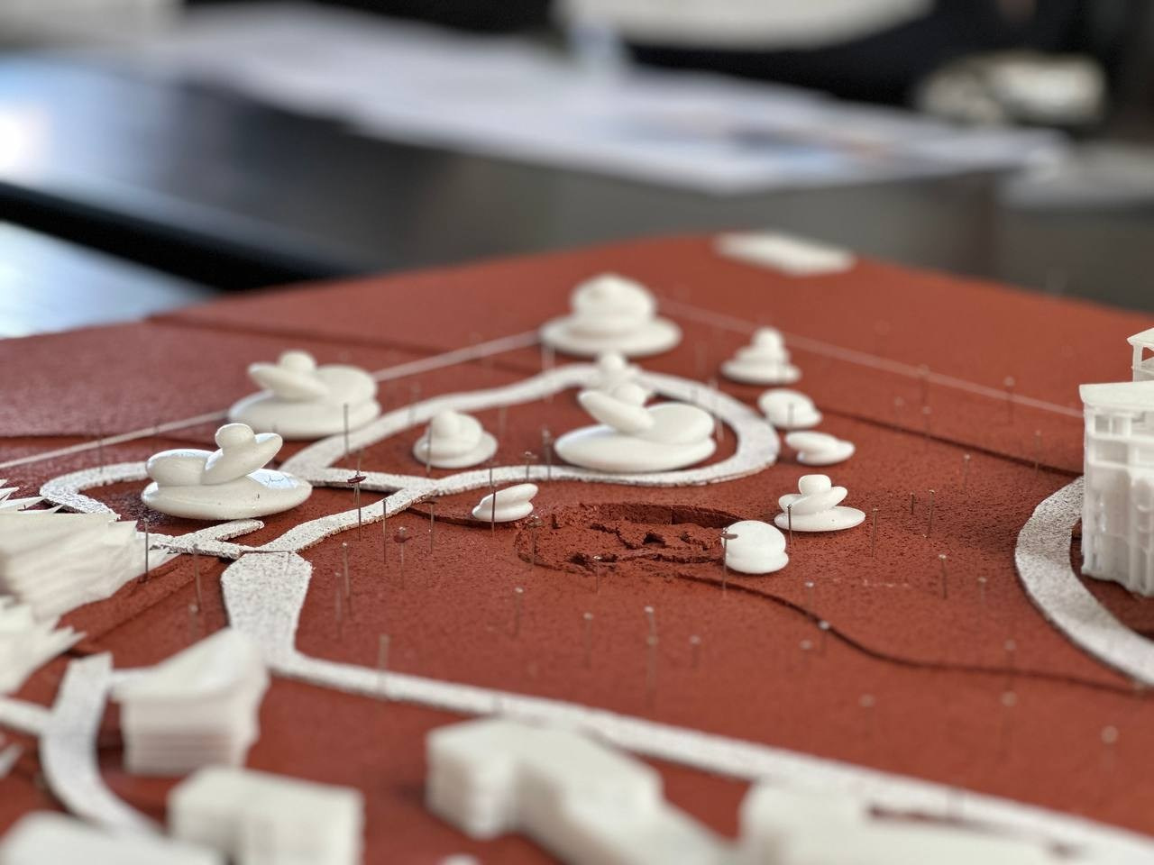 Курсовой макет поселка для студентов МАРХИ часть1. 3D печать