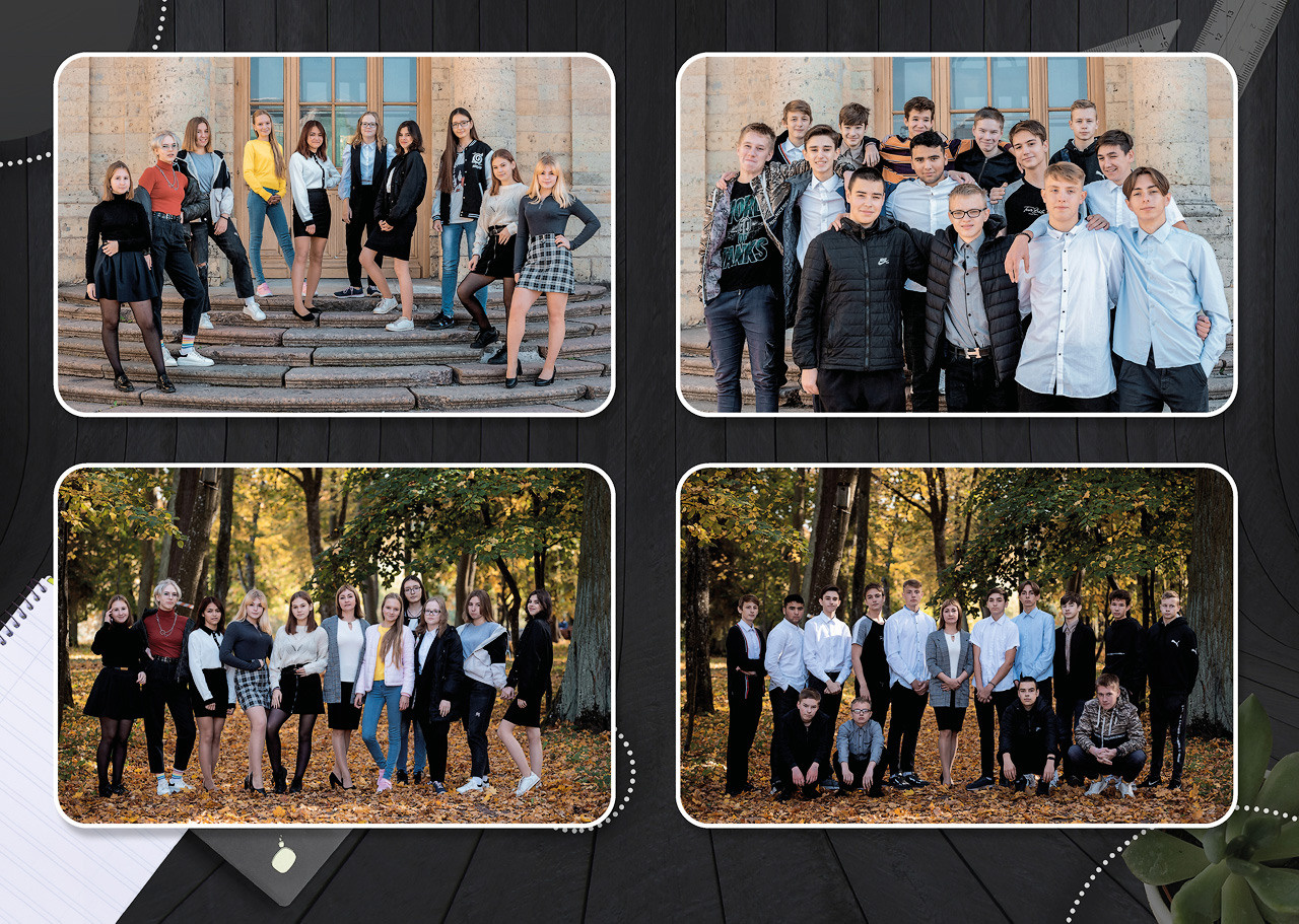 Альбом для выпускников в темном дизайне. Выпускные альбомы. Школьный и детский фотограф в Гатчине