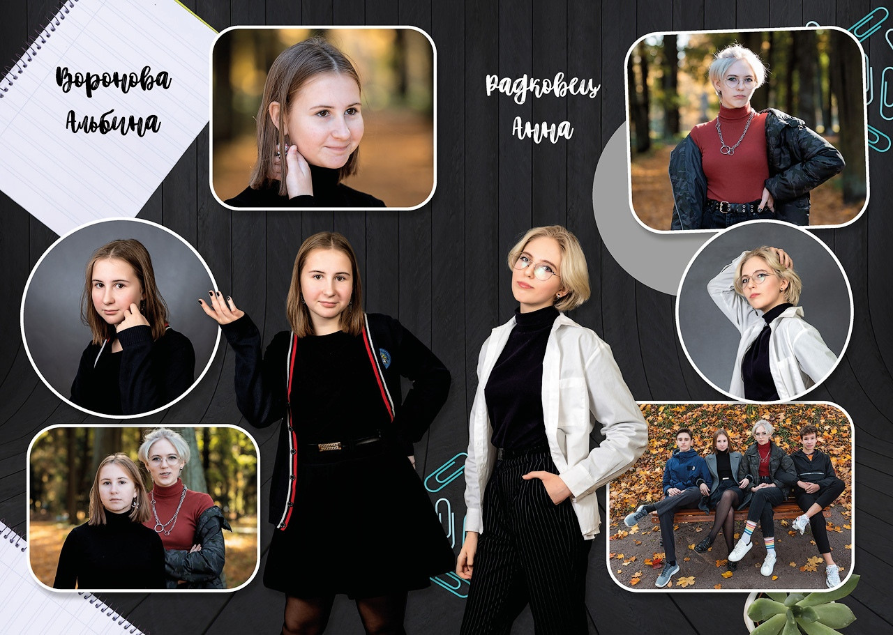 Альбом для выпускников в темном дизайне. Выпускные альбомы. Школьный и детский фотограф в Гатчине