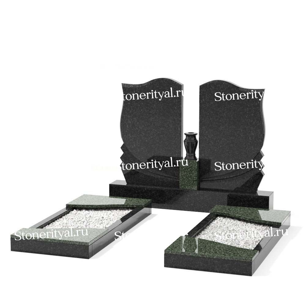 Комбинированные памятники на одного. Изготовление и установка памятников в Москве и МО