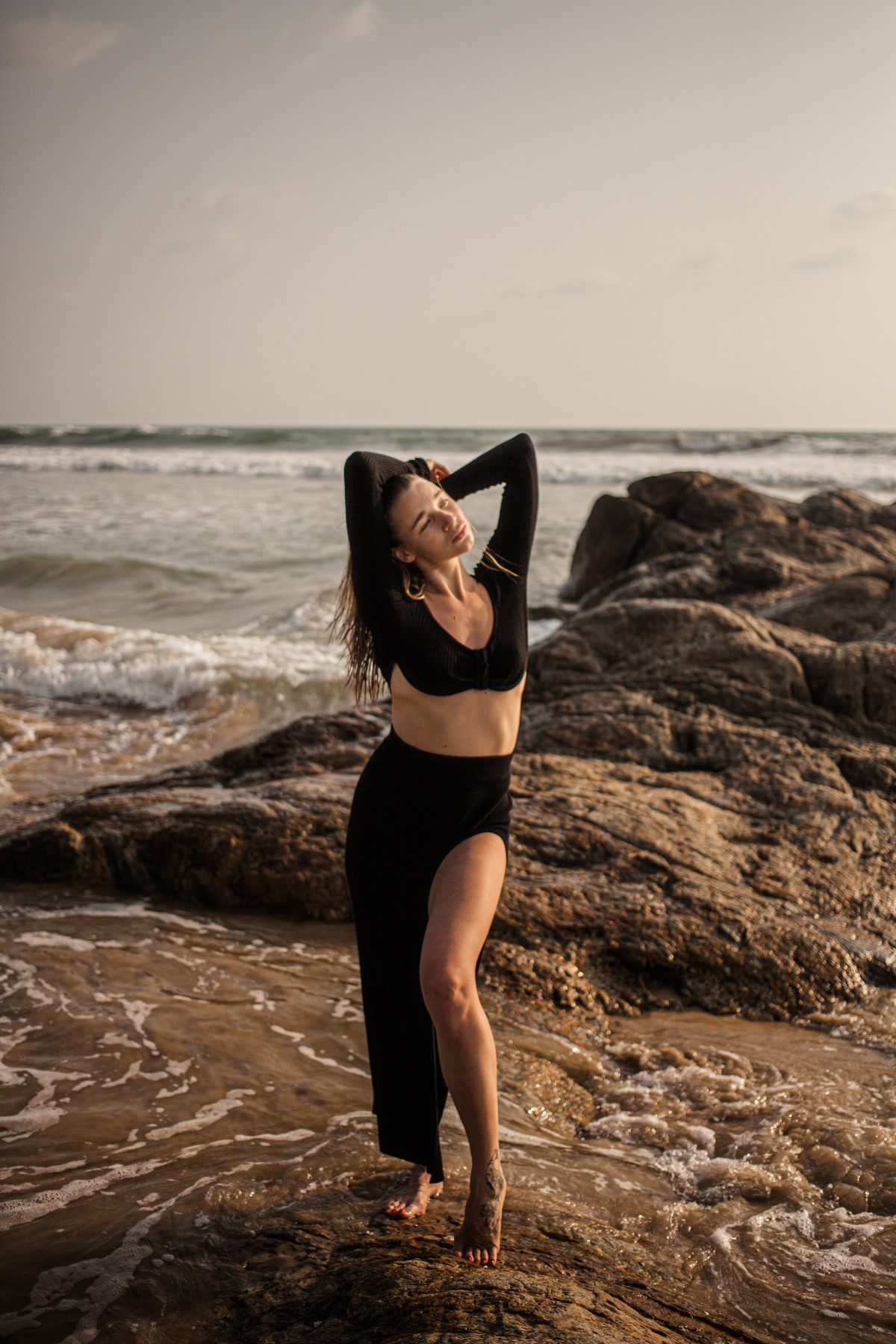 Maria, the designer of clothes. Darin the photographer