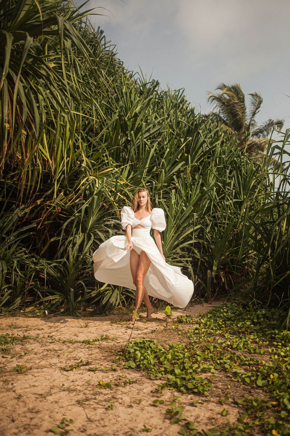 Maria, the designer of clothes. Darin the photographer