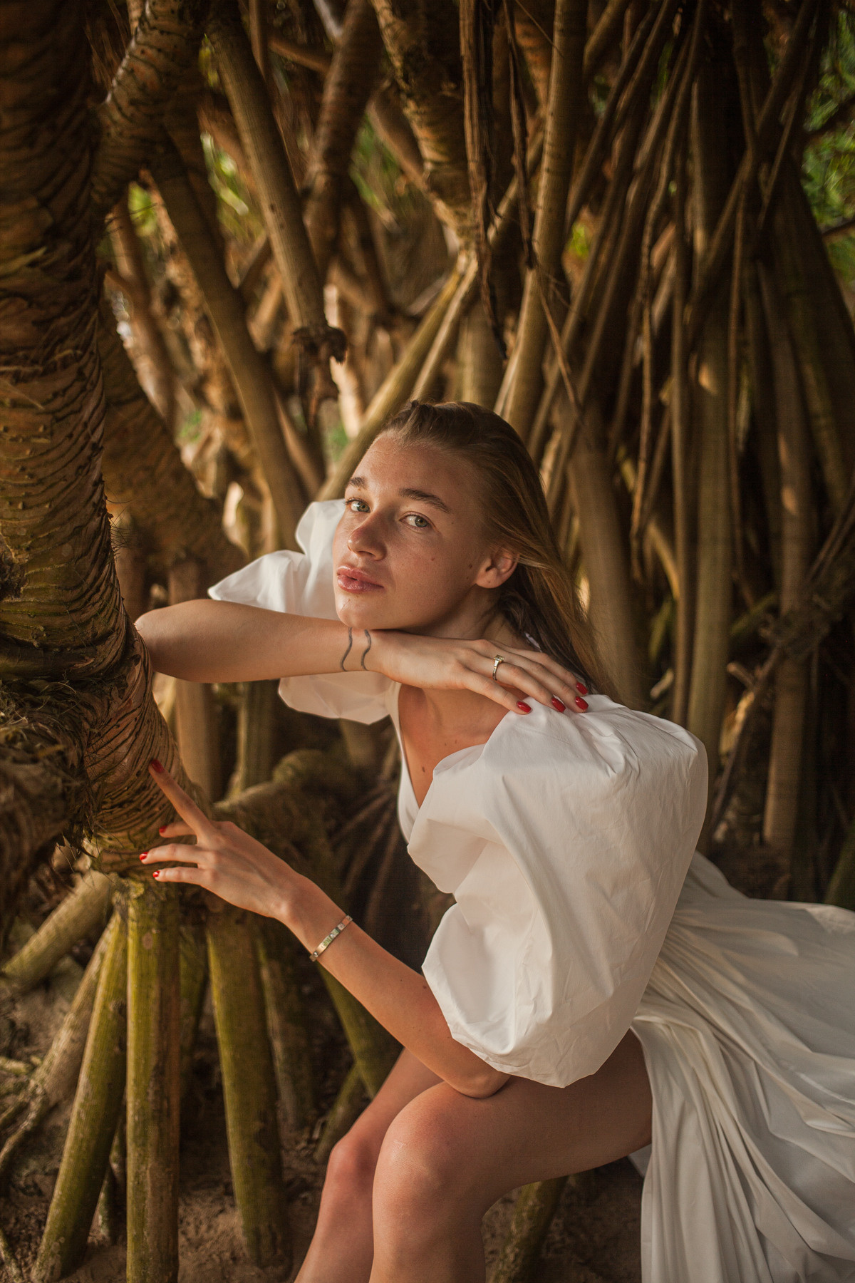 Maria, the designer of clothes. Darin the photographer