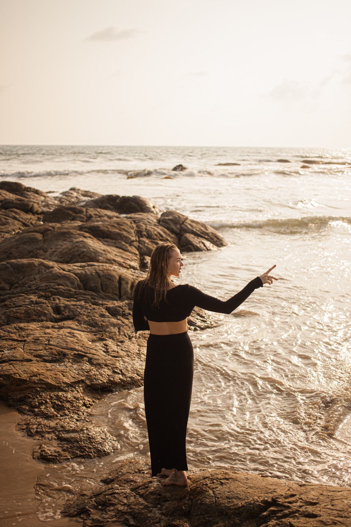 Maria, the designer of clothes. Darin the photographer