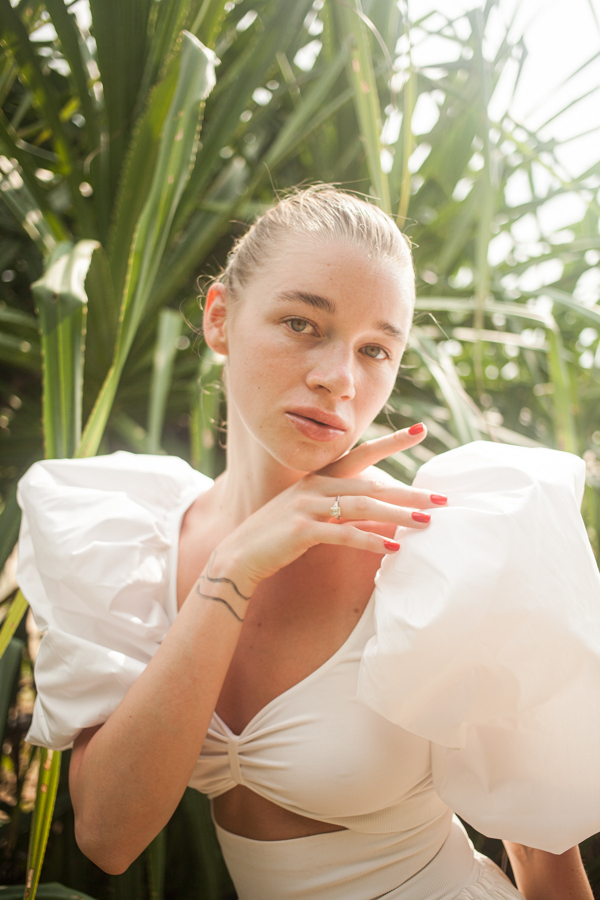 Maria, the designer of clothes. Darin the photographer