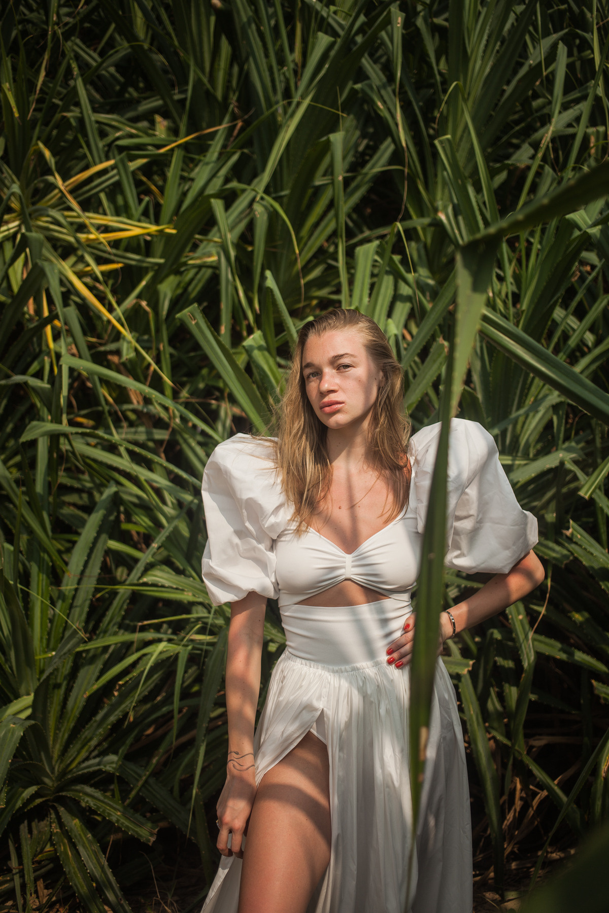 Maria, the designer of clothes. Darin the photographer