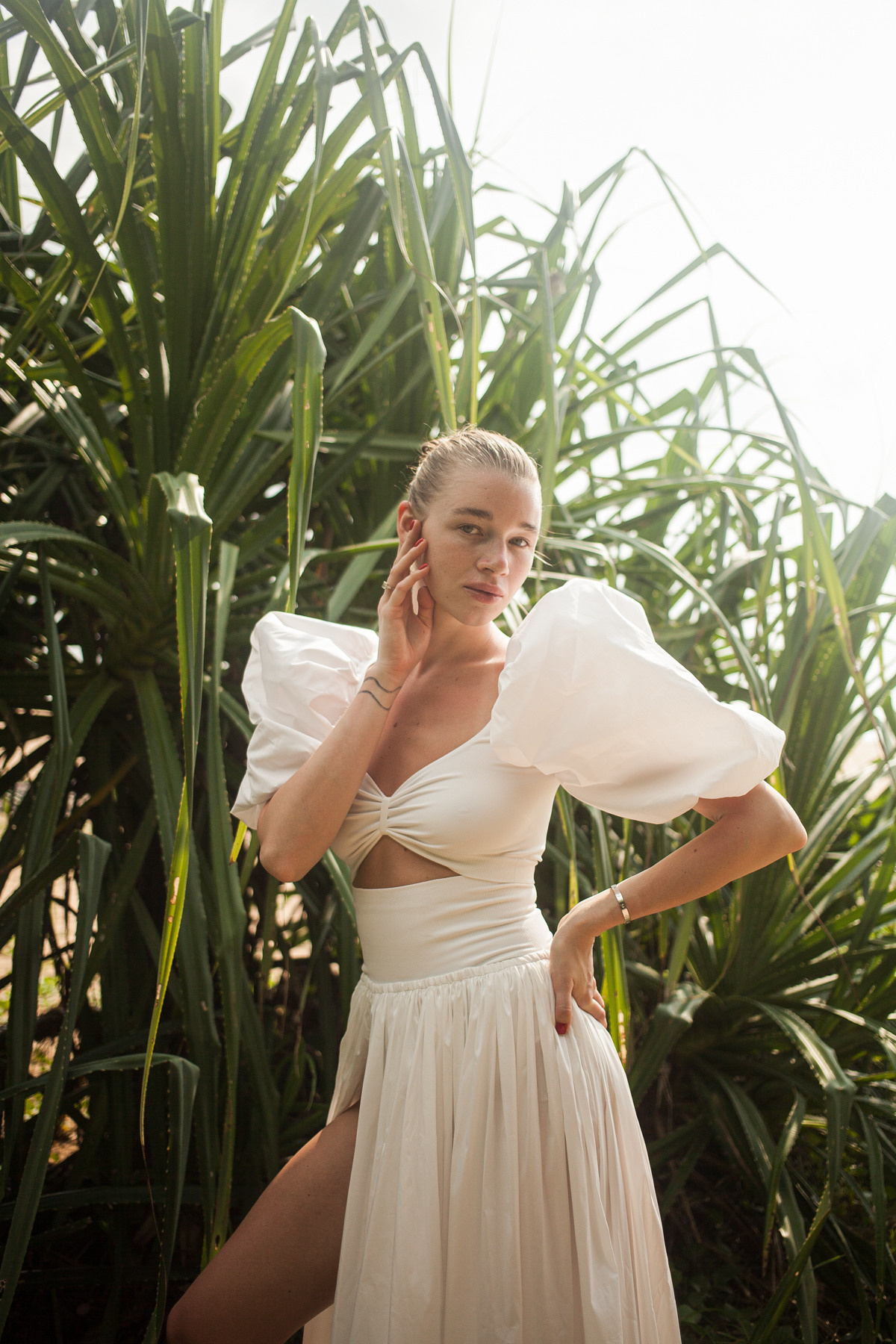 Maria, the designer of clothes. Darin the photographer