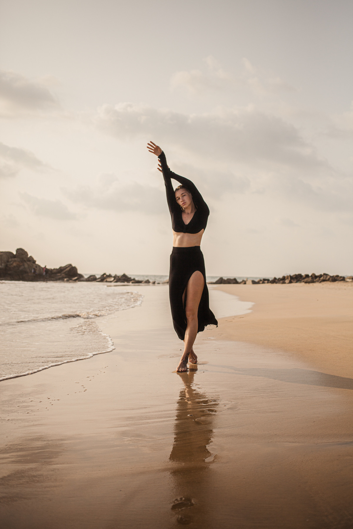 Maria, the designer of clothes. Darin the photographer