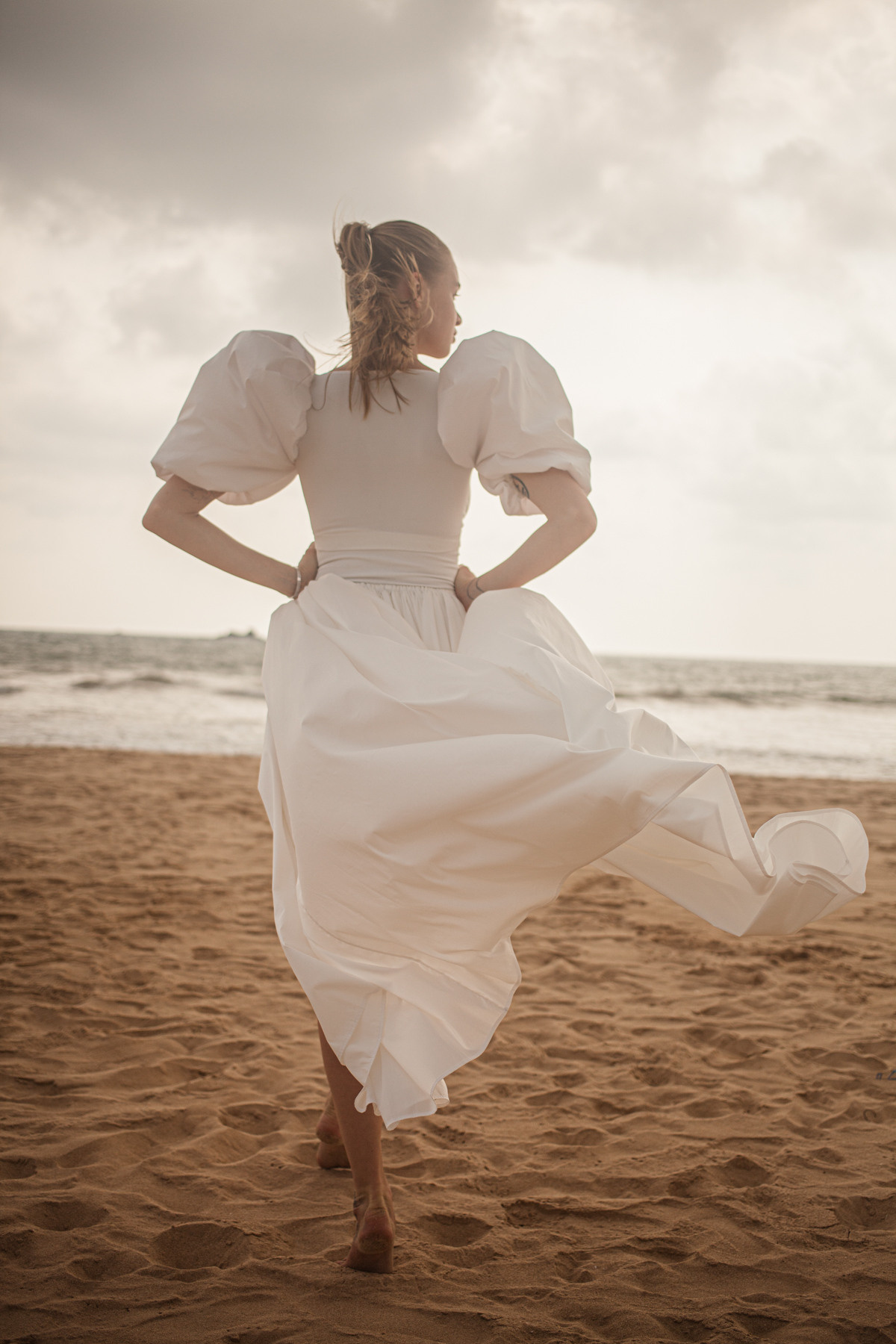 Maria, the designer of clothes. Darin the photographer