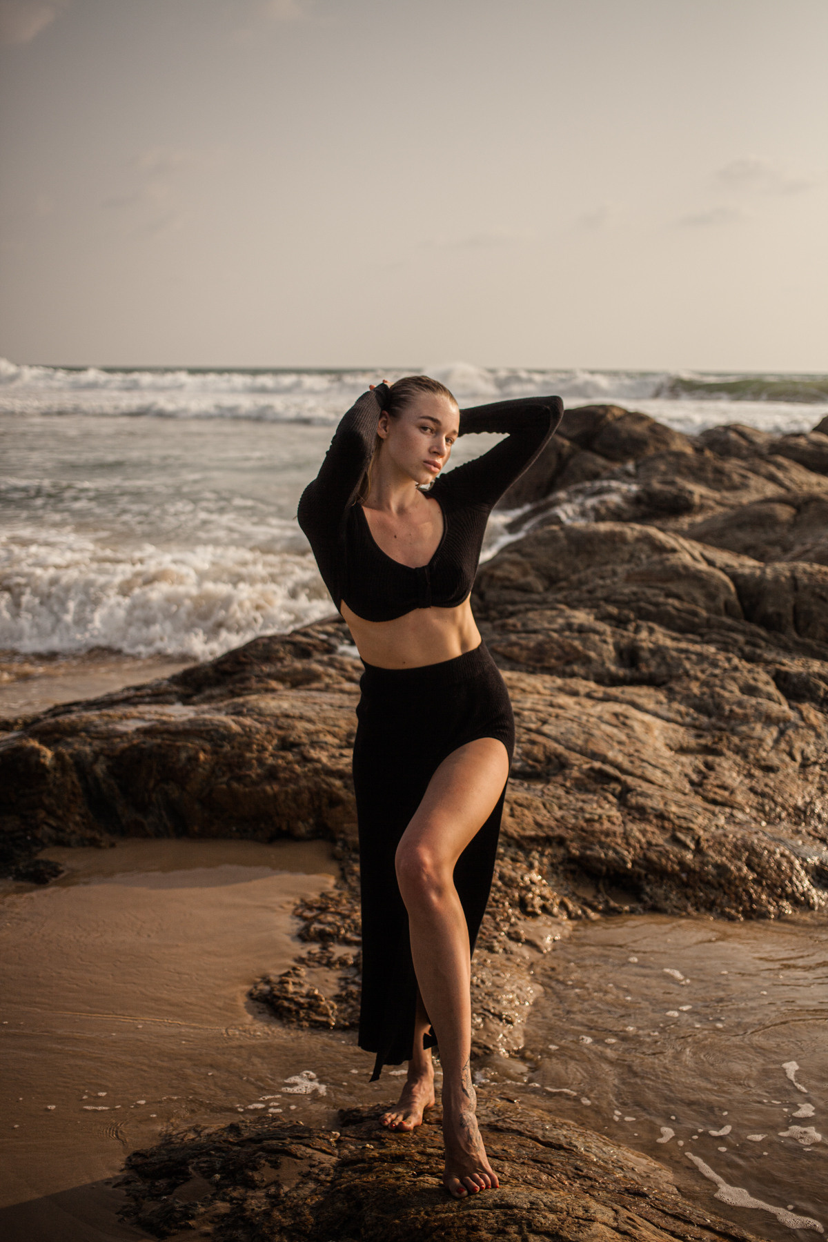 Maria, the designer of clothes. Darin the photographer