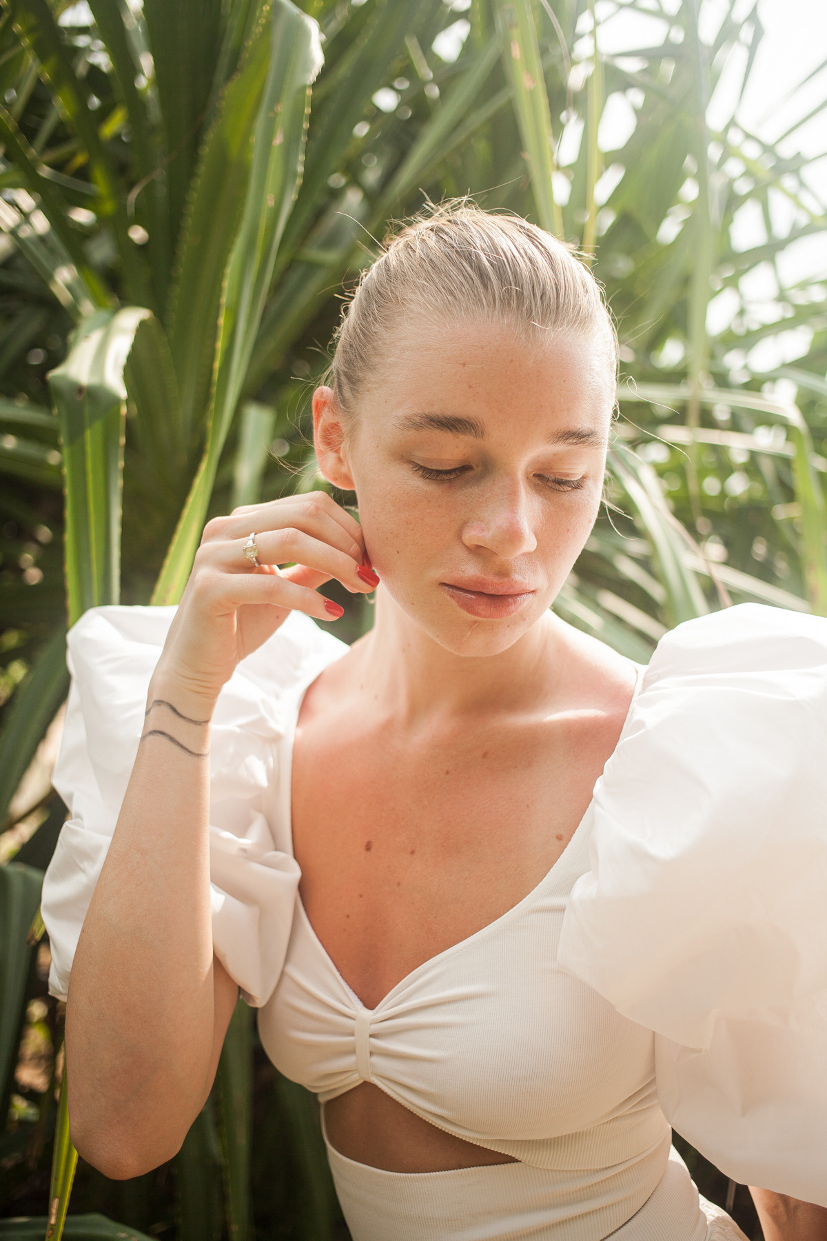 Maria, the designer of clothes. Darin the photographer