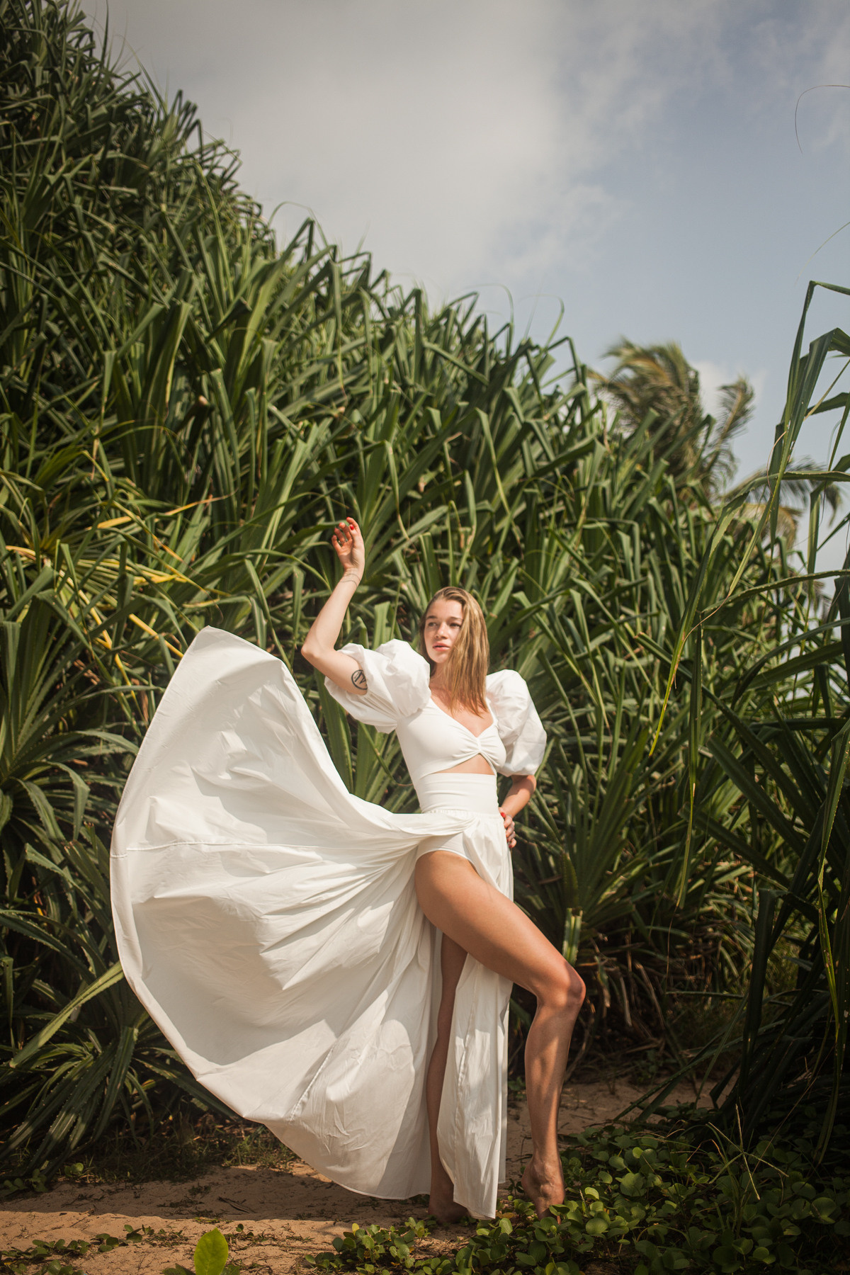 Maria, the designer of clothes. Darin the photographer