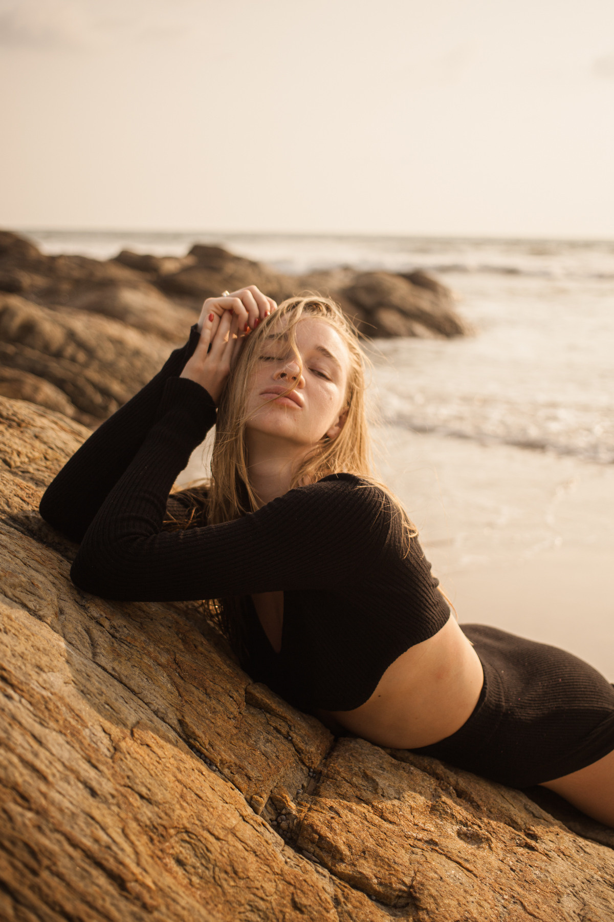 Maria, the designer of clothes. Darin the photographer