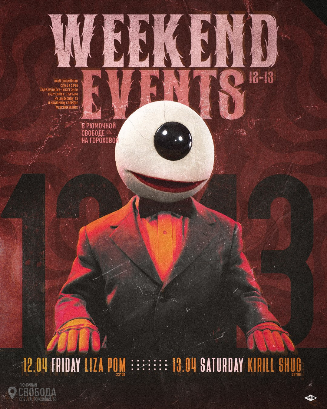 WEEKEND EVENTS. Spaidi Design | Graphic Design