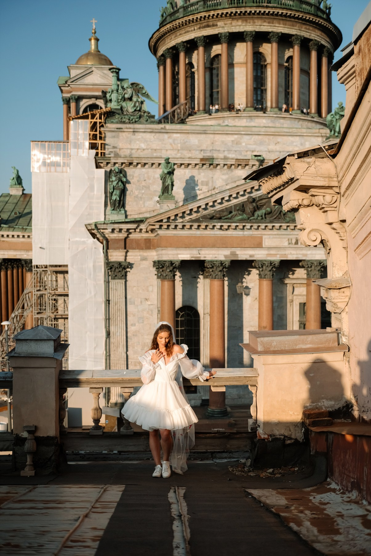 Крыша Исаакиевский собор. Свадебный и сеейный фотограф в Санкт-Петербурге Елена Худякова