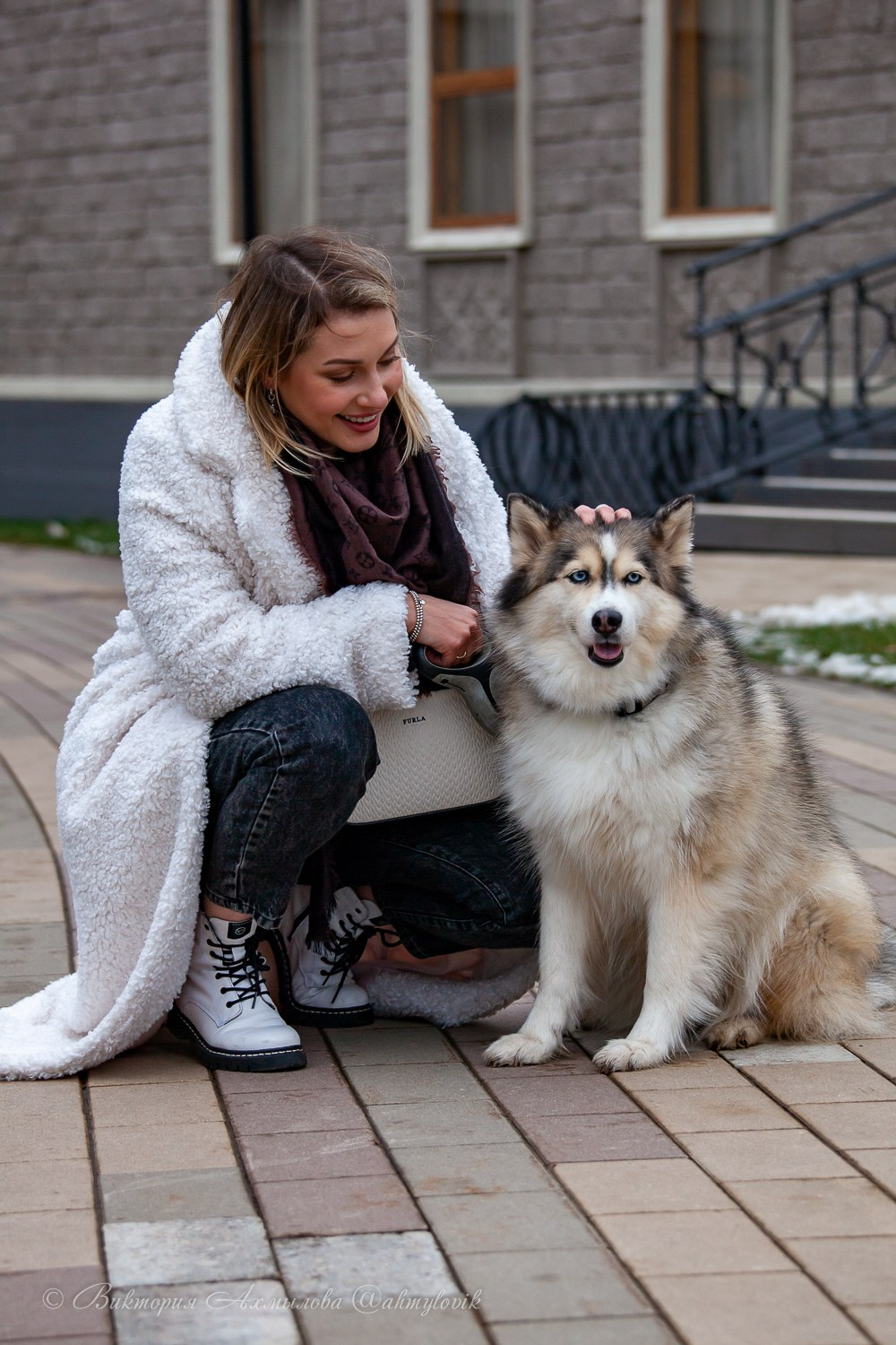 Прогулка с Хаски (Настя). Виктория Ахмылова. Фотограф в Москве