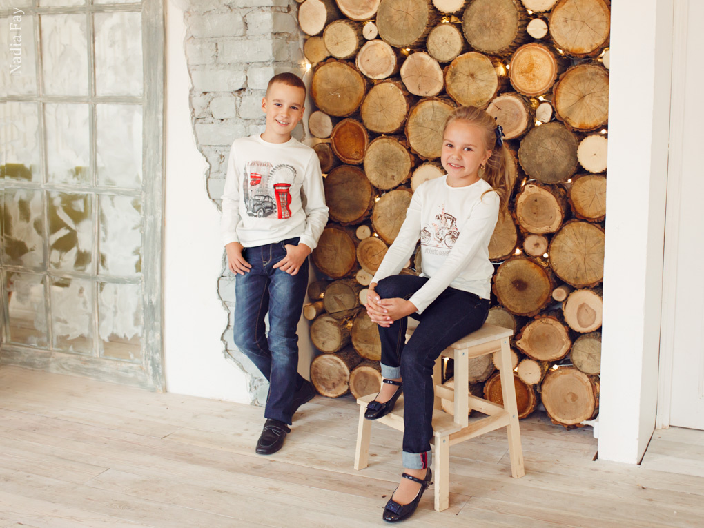 Леночка с сыночком и племяшкой. Nadia Fay