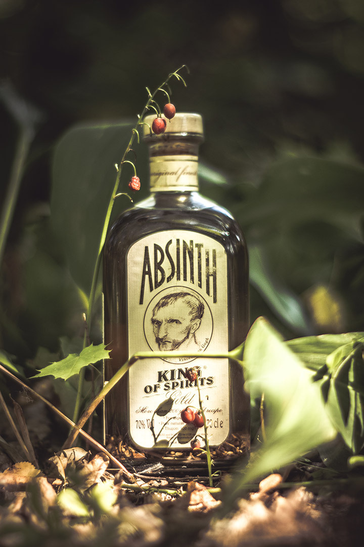 предметная съёмка, фуд фотография напитки, Абсент King of Spirits