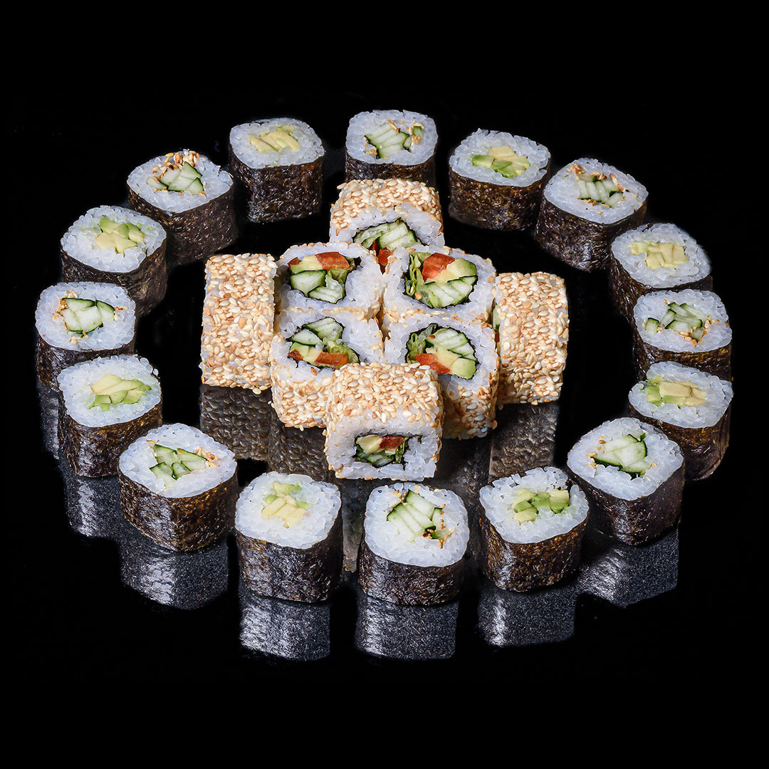 фуд фото,  предметная фотосессия, большой сет ролов