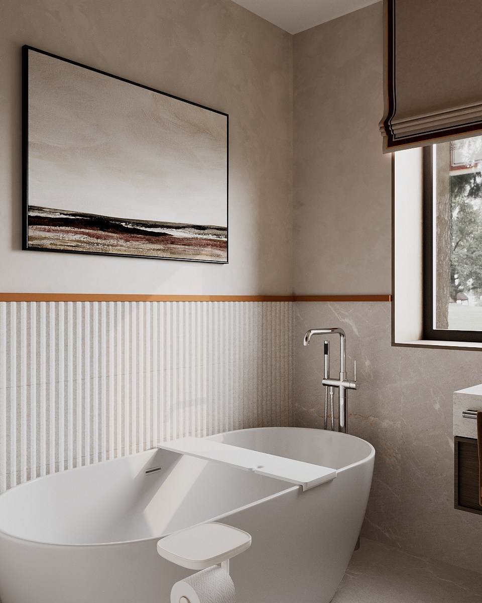 Ванная комната полотенцесушитель. Визуализатор Векшина Елена