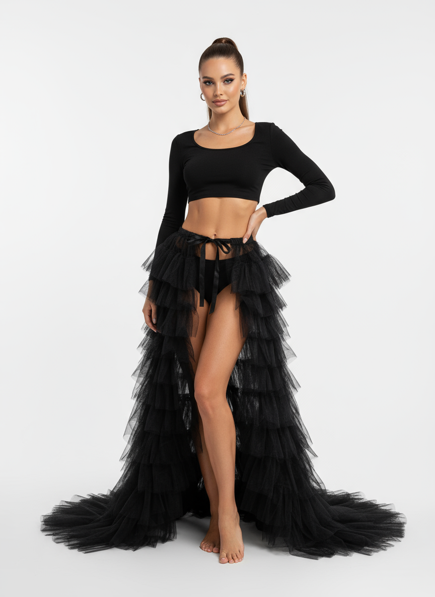 юбка завязывается на поясе, размер универсальный