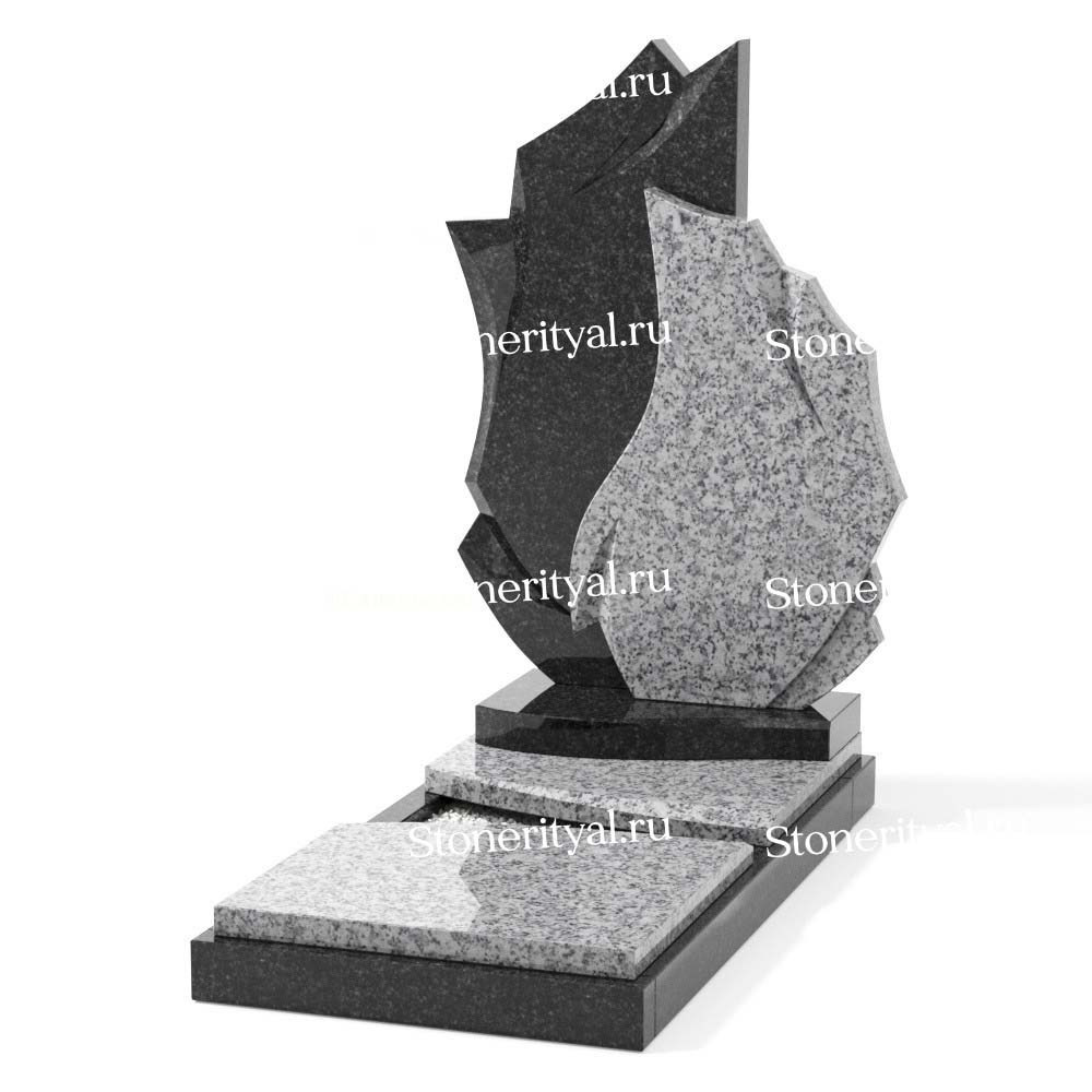 Комбинированные памятники на одного. Изготовление и установка памятников в Москве и МО