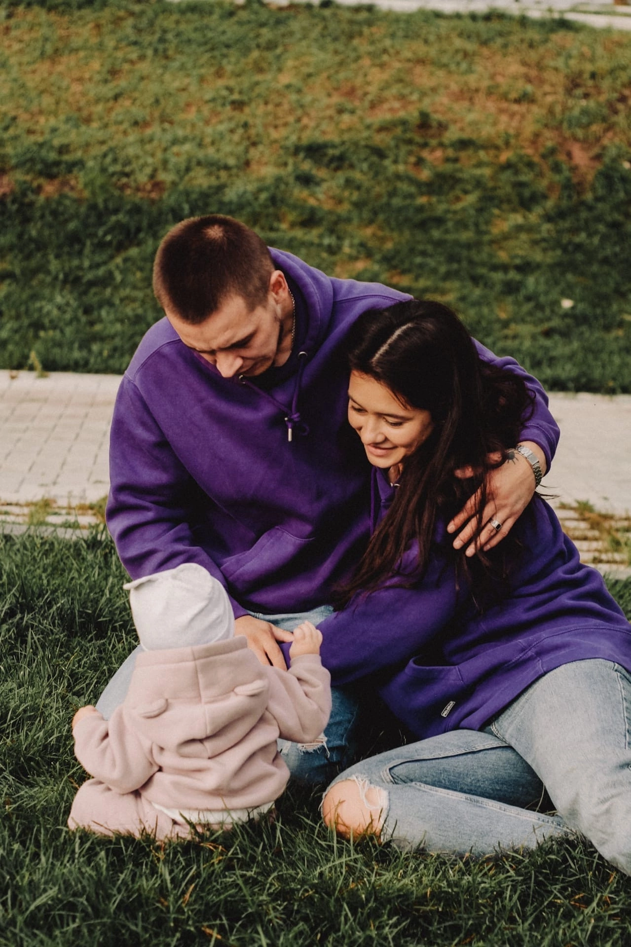 Анечка с папой и мамой. Семейный фотограф Полина Легачева