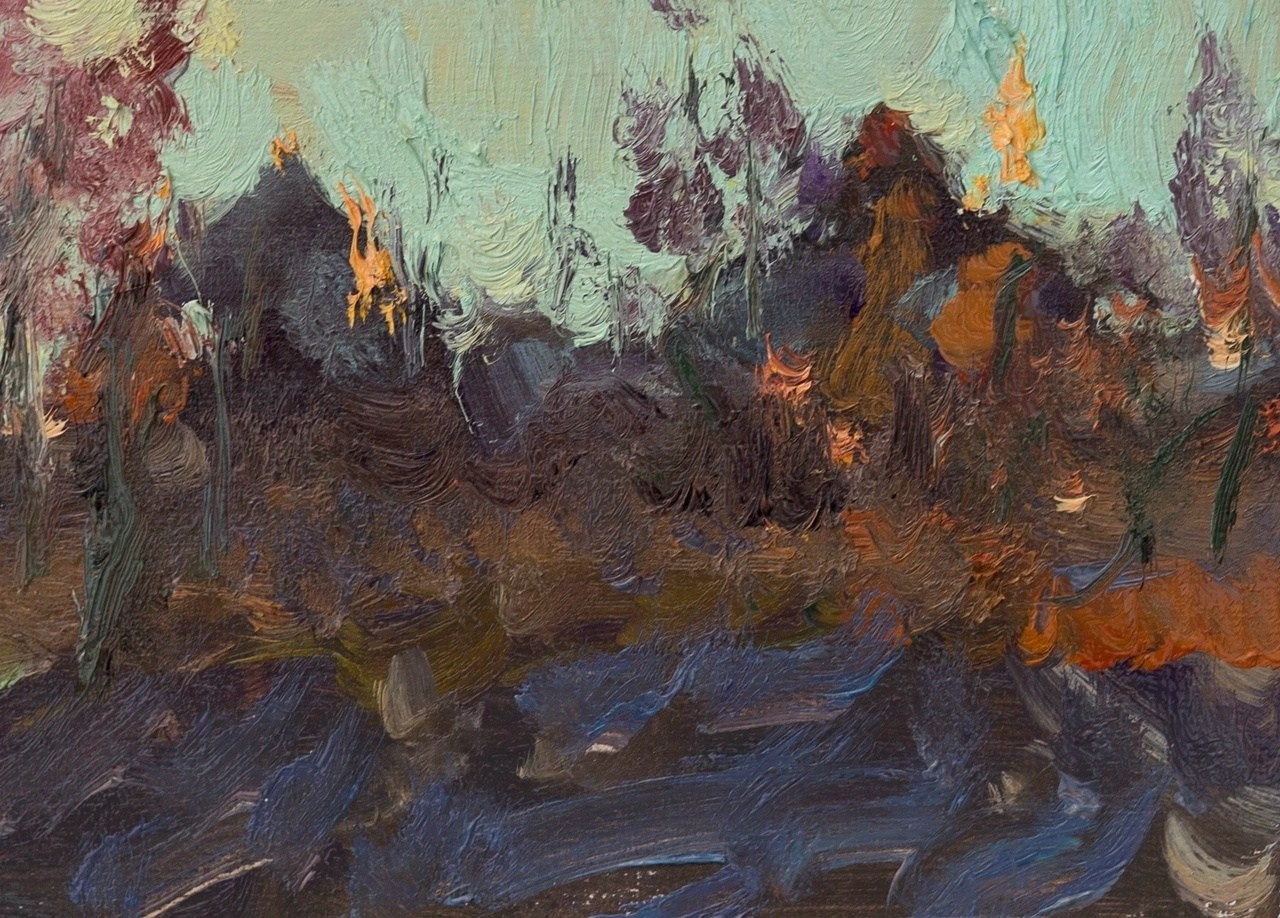 Январский вечер. Художник Александр Каверин