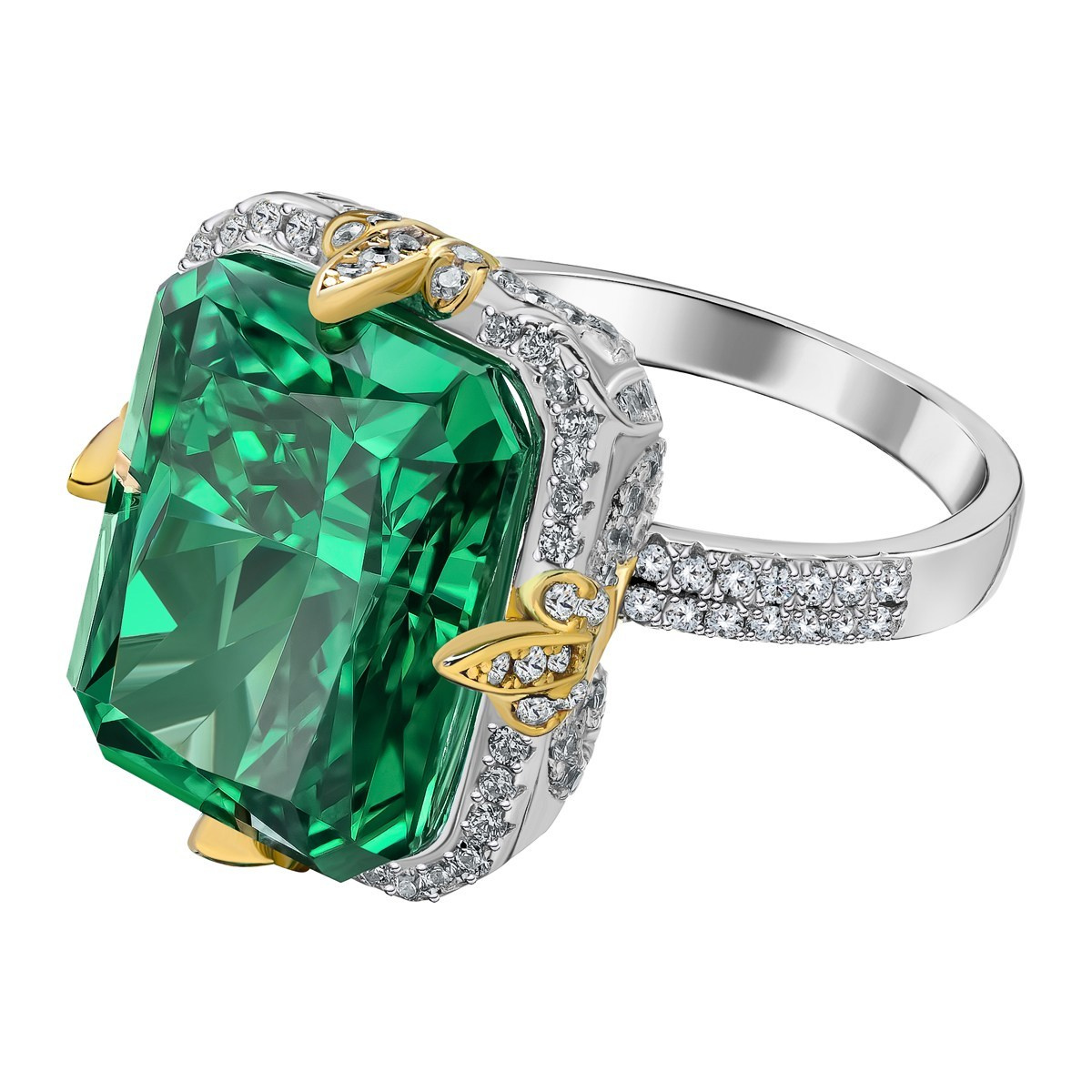 Кольцо с большим камнем серебро