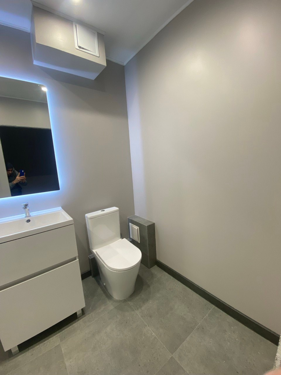 Ванная комната (ул. Сибгата Хакима д. 46). Ремонт санузла, туалета, ванной под ключ в Казани. Укладка плитки