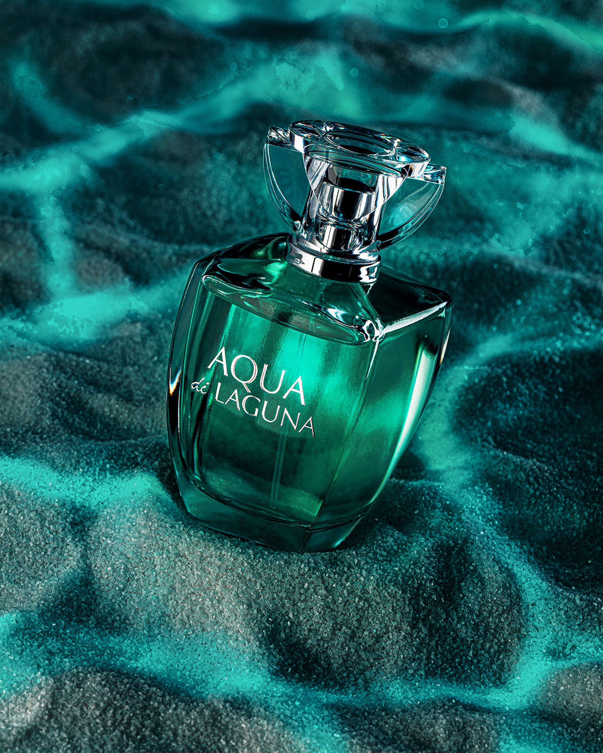 парфюм Aqua di Laguna на морском дне в отблесках солнца