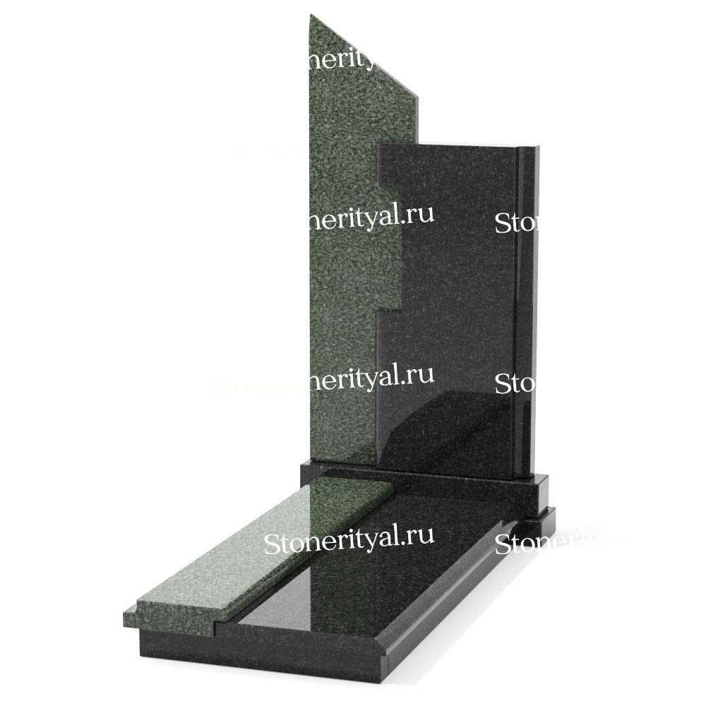 Комбинированные памятники на одного. Изготовление и установка памятников в Москве и МО