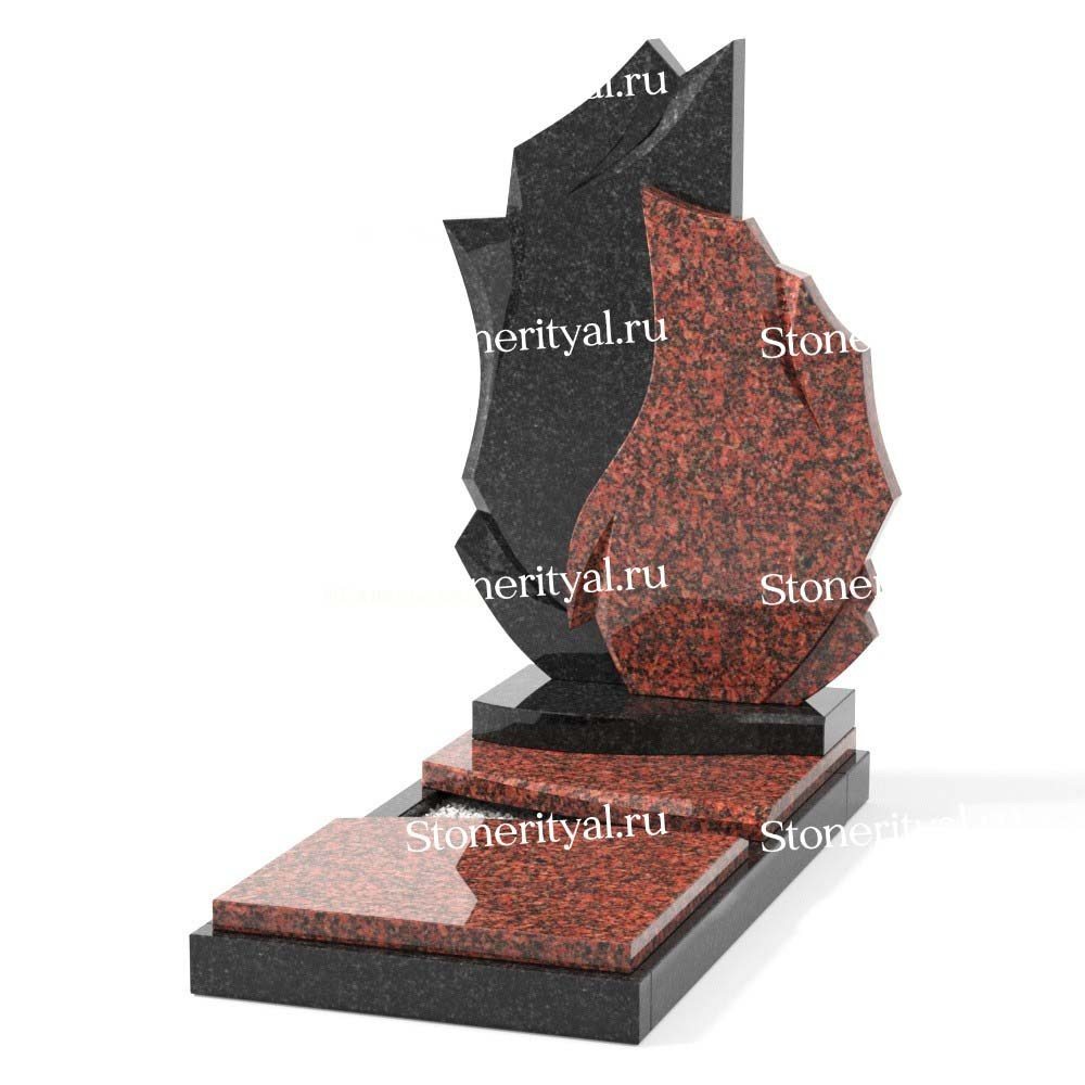 Комбинированные памятники на одного. Изготовление и установка памятников в Москве и МО