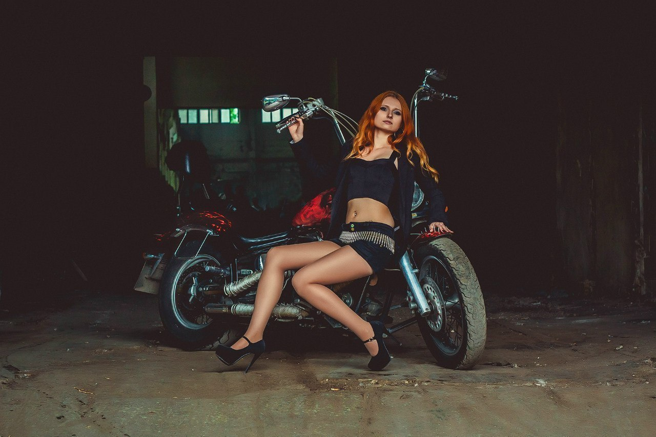 Фотосессия на мотоцикле