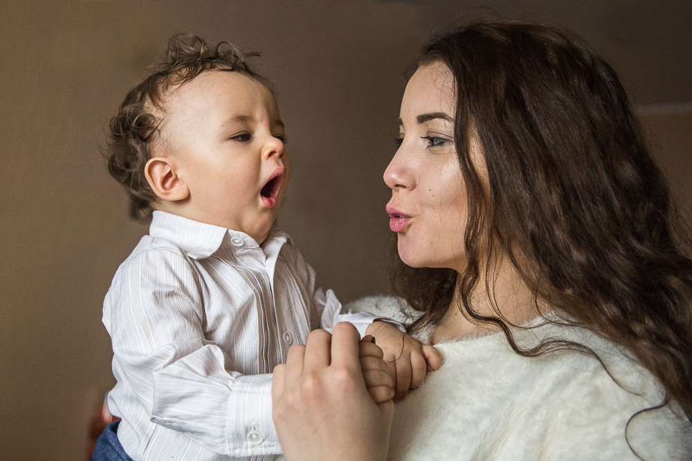 Домашняя фотосессия первого дня рождения для мальчика. Семейный и школьный фотограф в Москве Анна Ткач