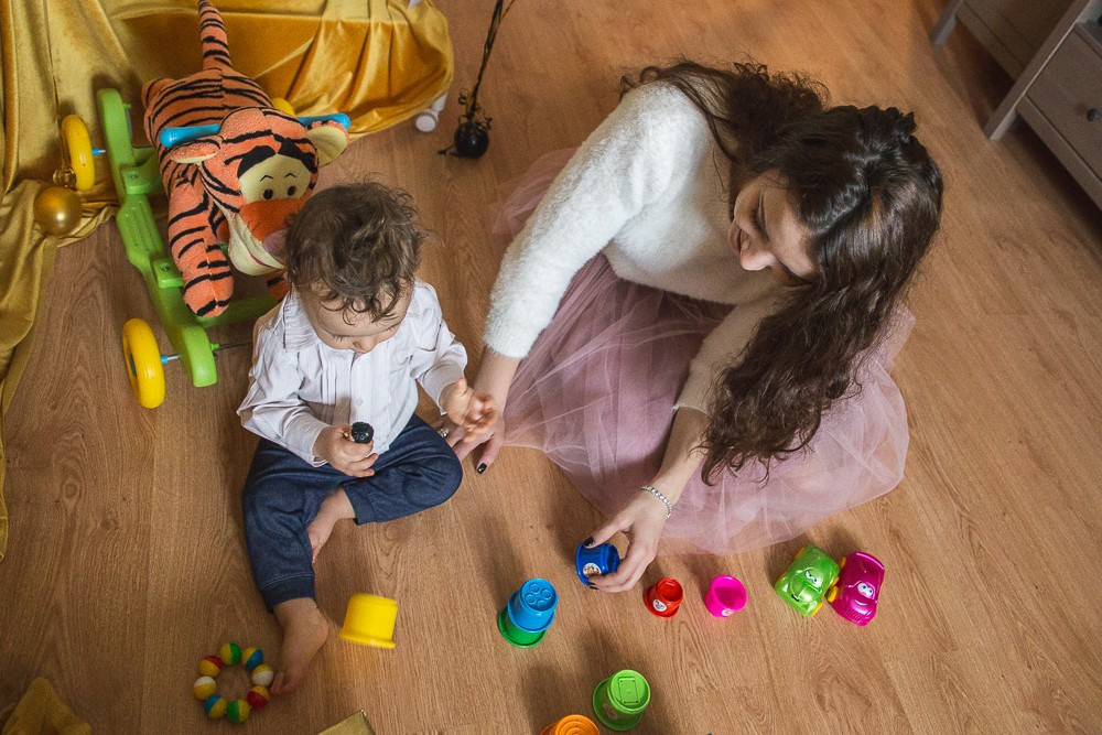 Домашняя фотосессия первого дня рождения для мальчика. Семейный и школьный фотограф в Москве Анна Ткач