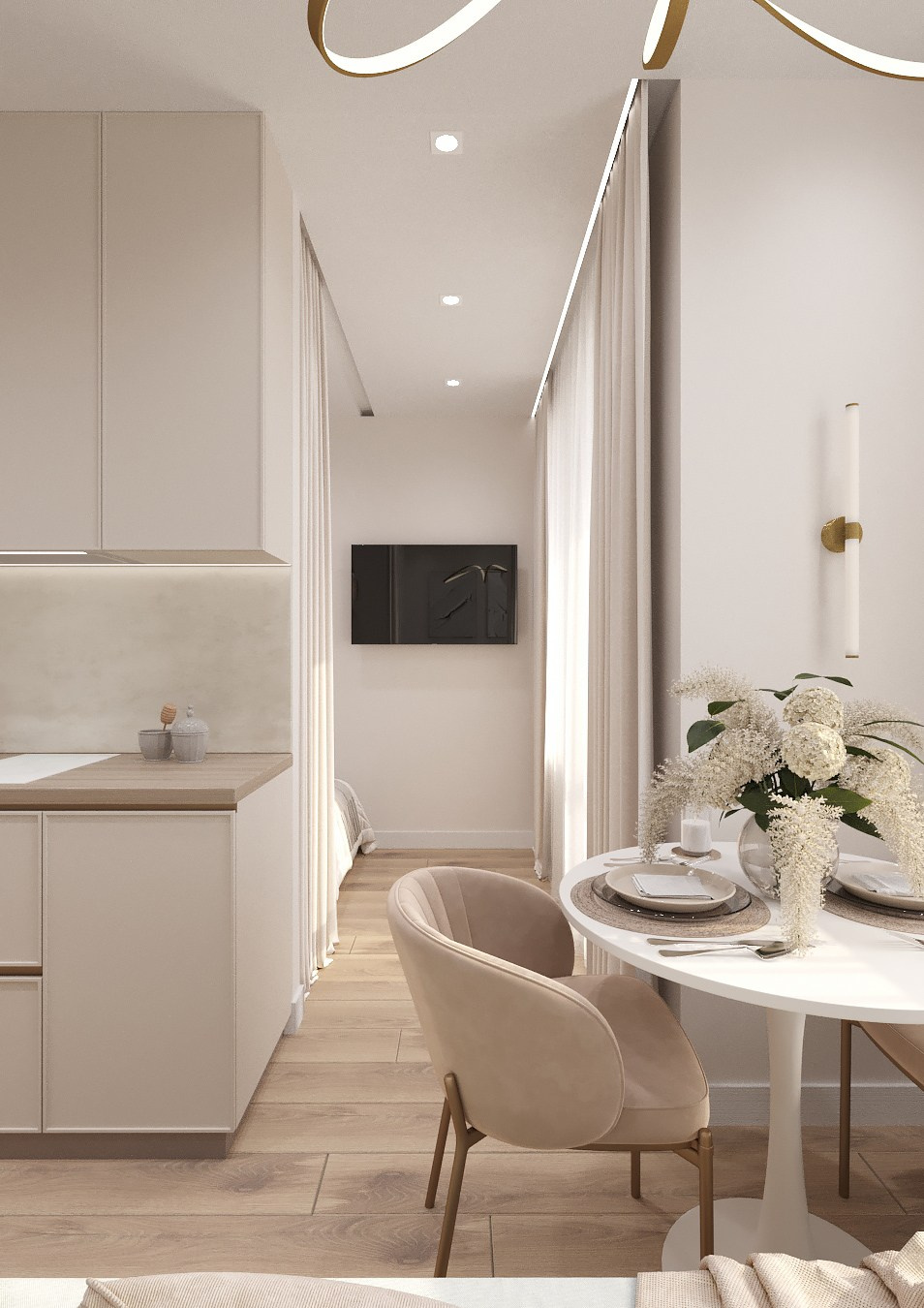 ЖК СитиТауэрс 27 кв. м. Дизайнер интерьера Ирина Бовыкина