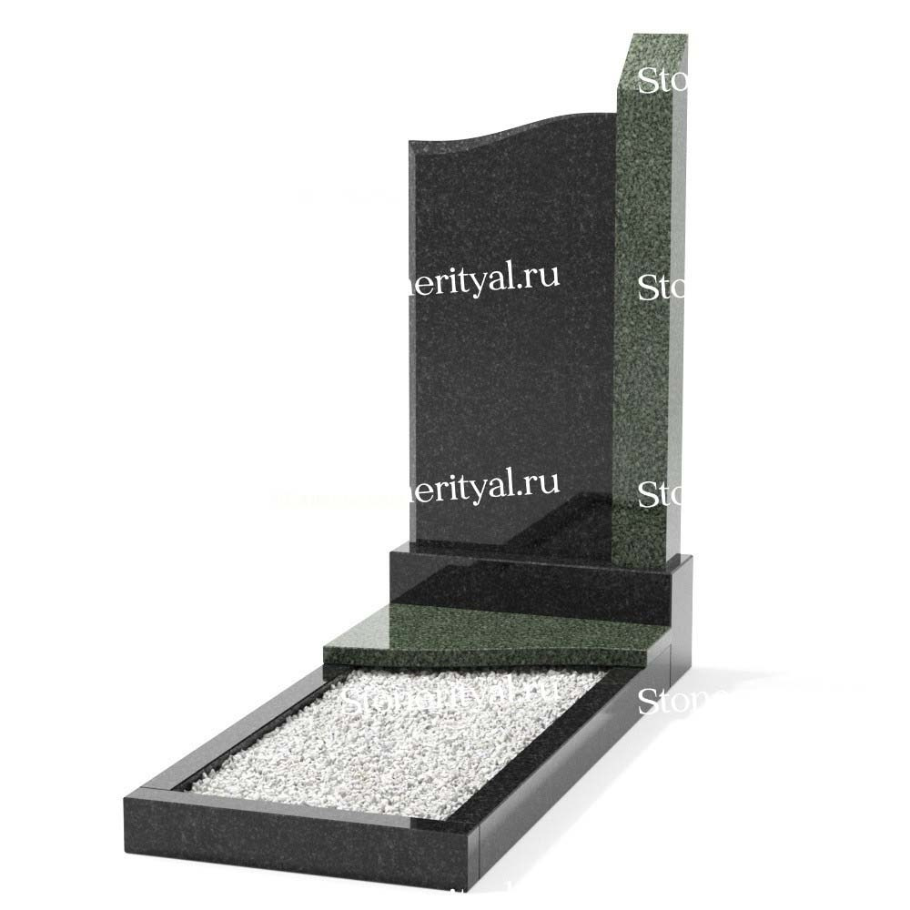 Комбинированные памятники на одного. Изготовление и установка памятников в Москве и МО