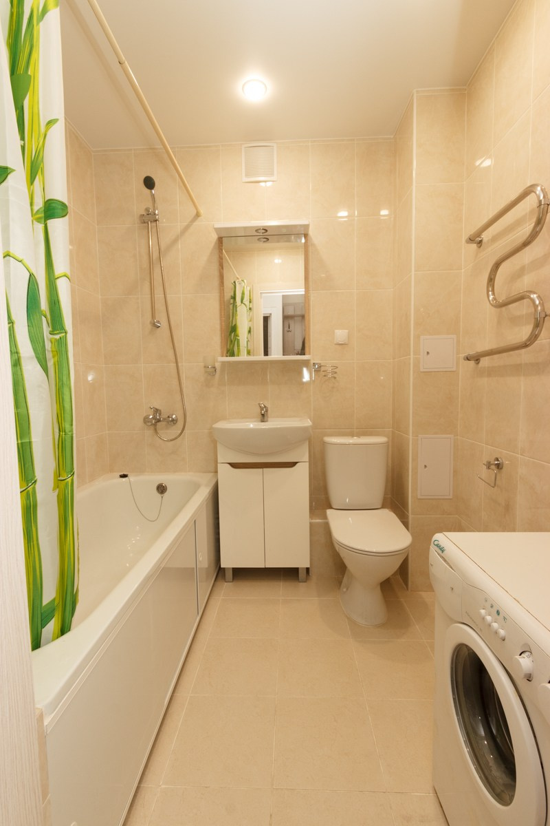 Интерьер ванной комнаты — фотограф квартиры в ЖК «Мега», Москва