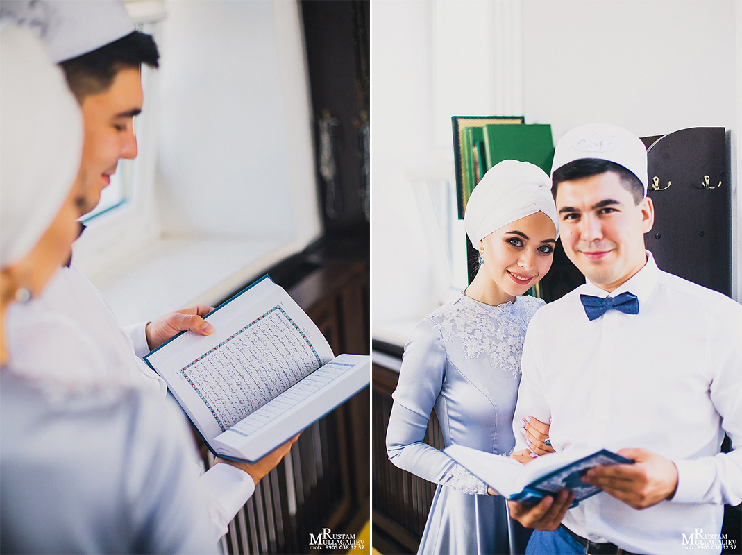 никах в мечети Ярдэм, букет невесты, платье на никах, мусульманская свадьба