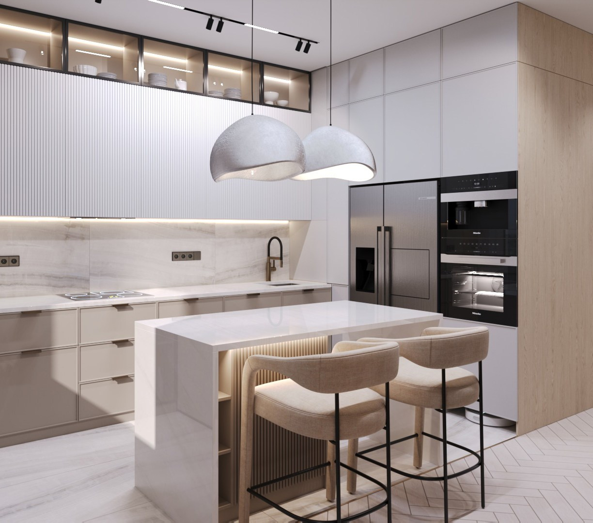 Квартира 135 м². г. Красноярск. ПРОЕКТИРОВАНИЕ ИНТЕРЬЕРОВ И АРХИТЕКТУРНЫХ РЕШЕНИЙ В СТУДИИ SHELOFAST DESIGN