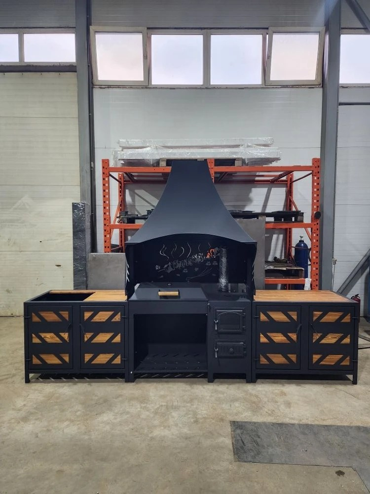 «Джета с вытяжным зонтом и функцией смокер. Купить / заказать мангал для дома в Краснодаре от производителя «Дарбин»