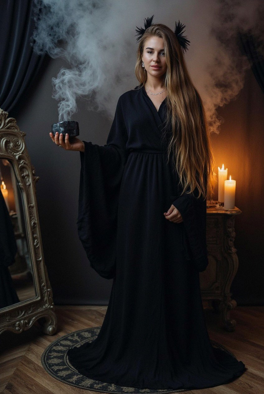 AI-фотосессия в образе ведьмы. Фотосессии с помощью нейросетей от профессиональных фотографов и стилистов | Проект «AI-Photographer»