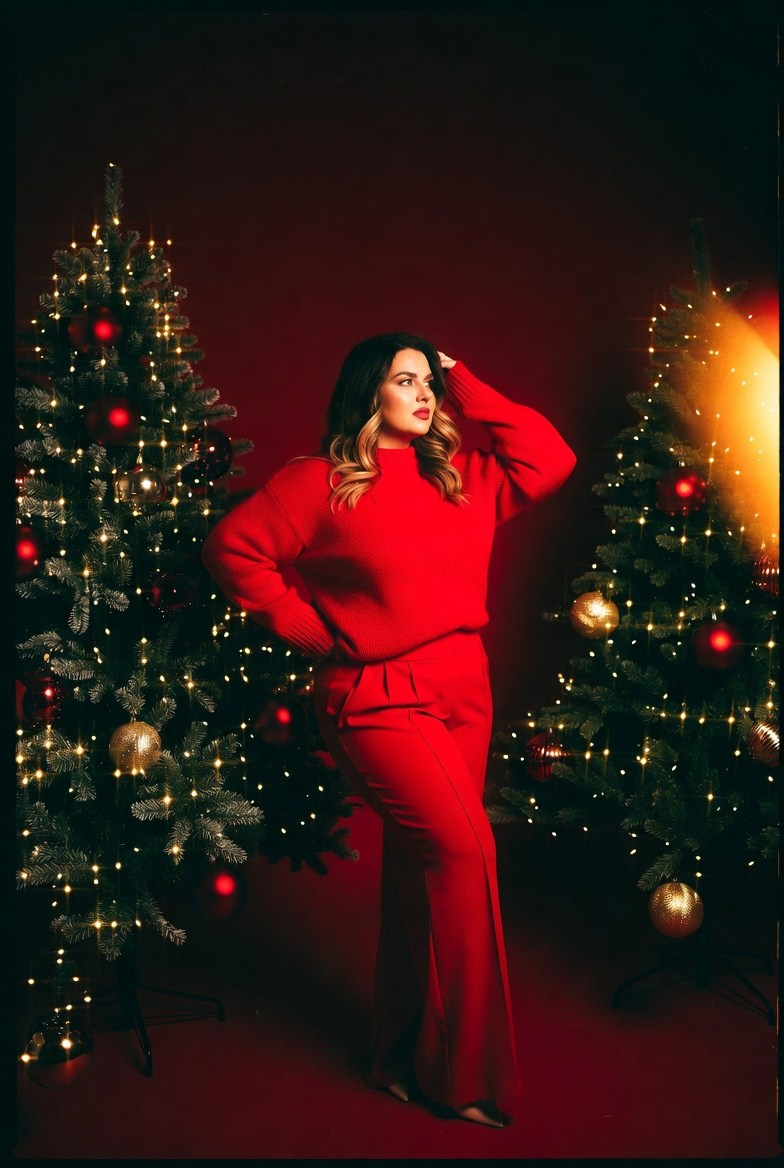 Плюс сайз в красном