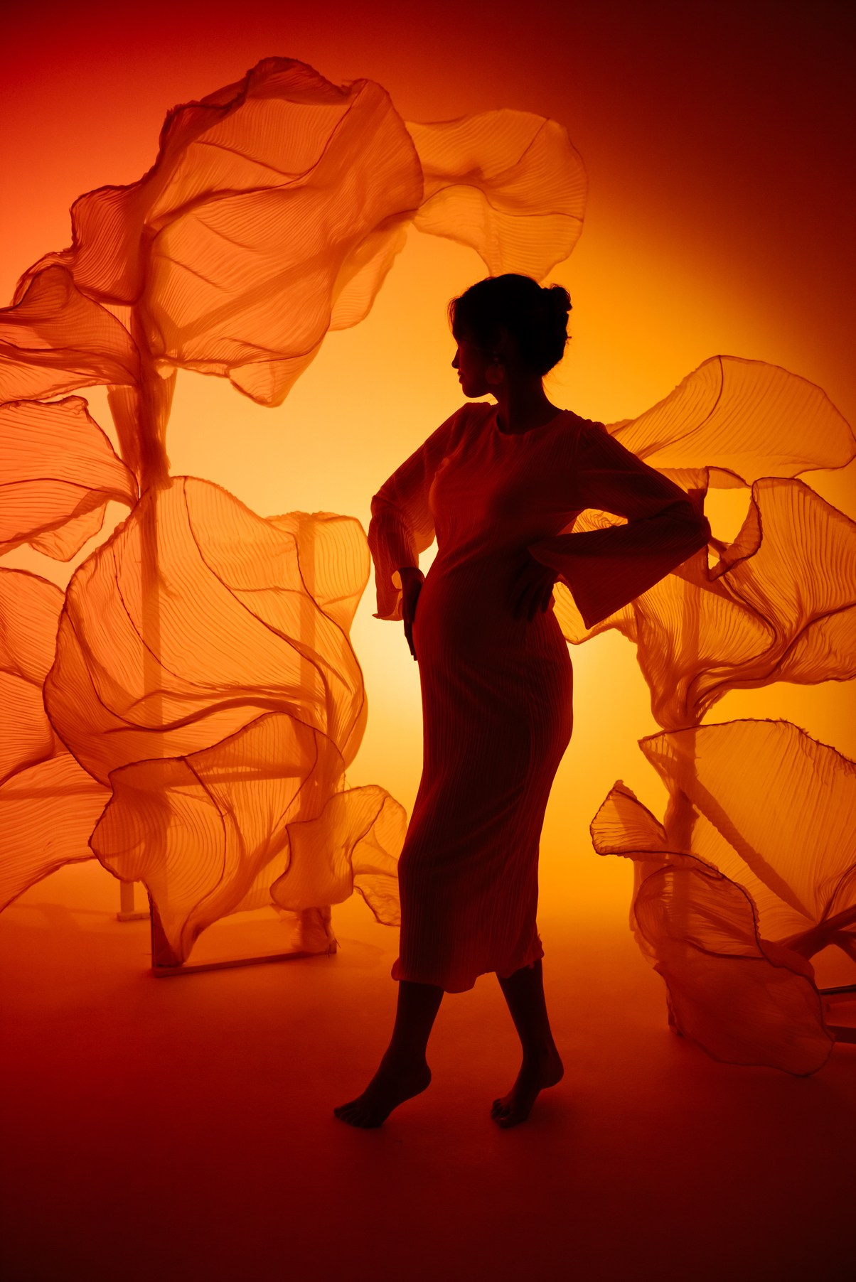 Беременность. Циклорама с вуалью. Свадебный и сеейный фотограф в Санкт-Петербурге Елена Худякова