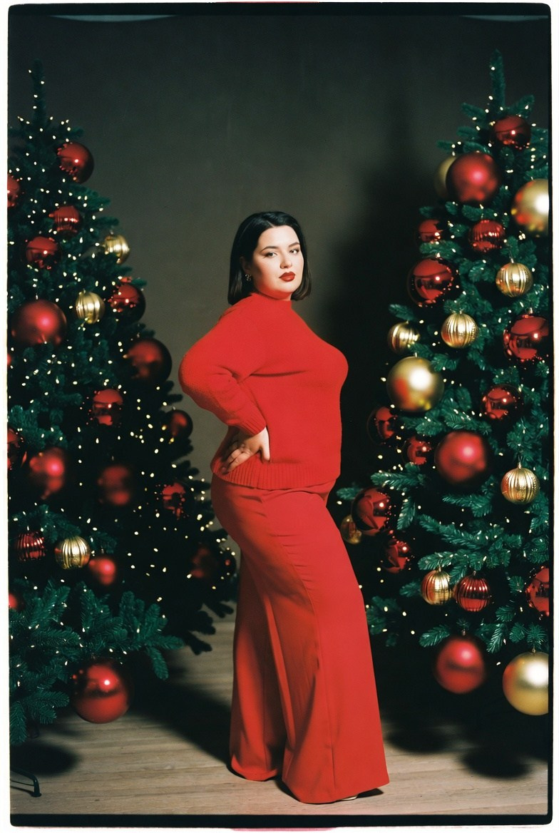 Плюс сайз в красном